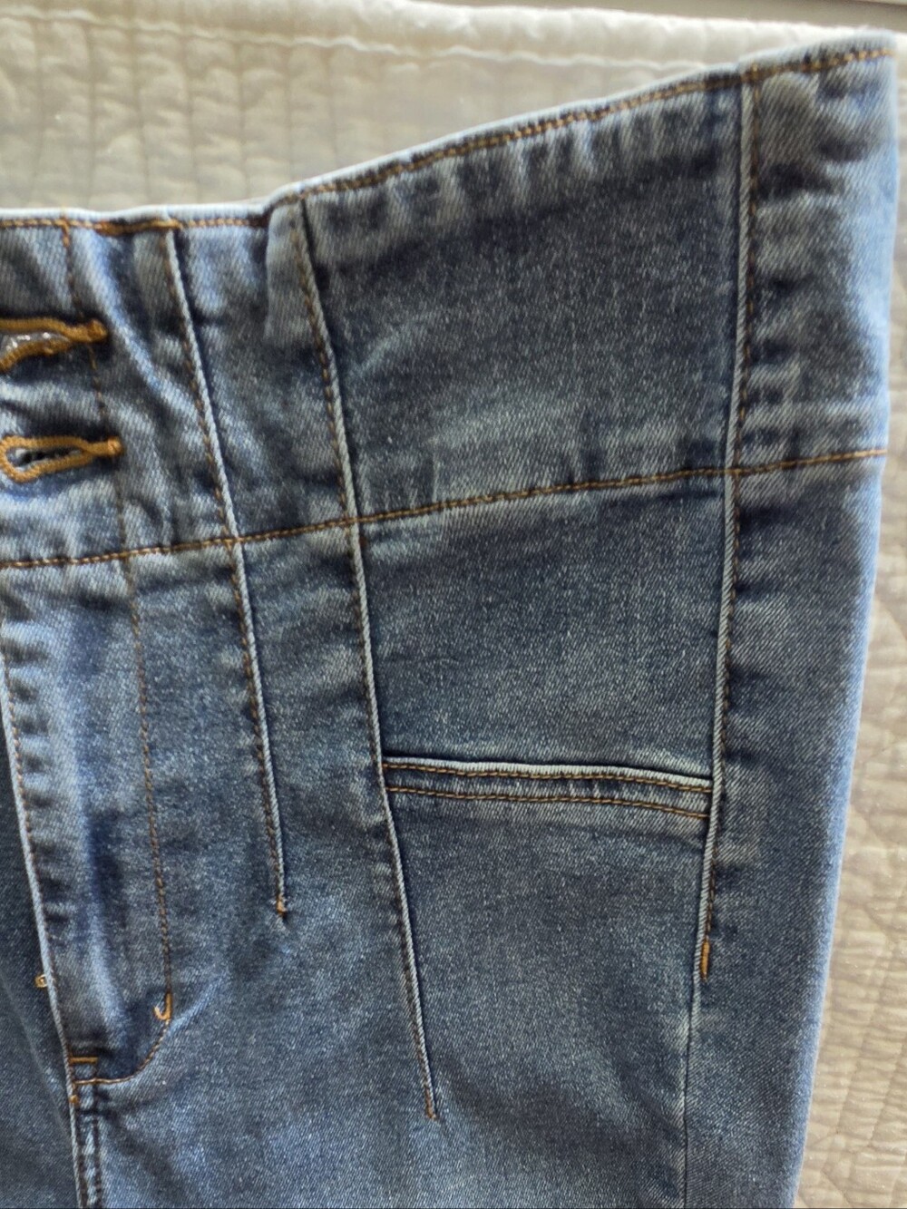 Boho High Waist Wide Leg Jeans! - Picture 10 of 12